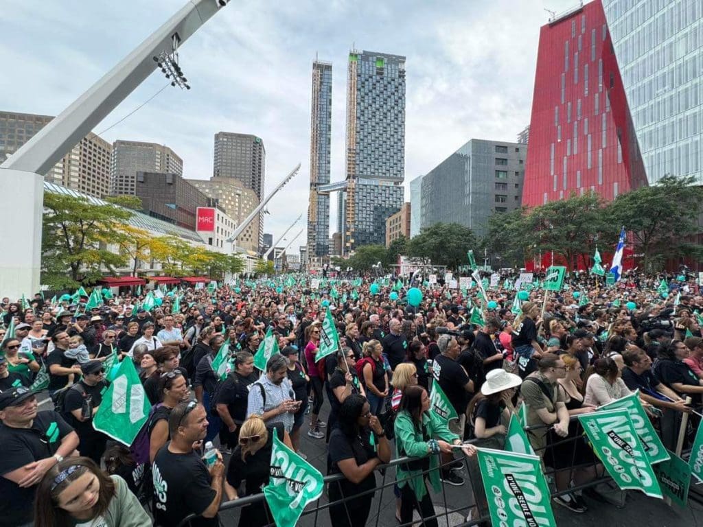 Grève au quartier des spectacles