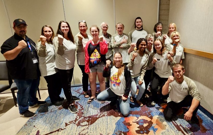 Équipe du syndicat à l'hôtel Moco de Valleyfield